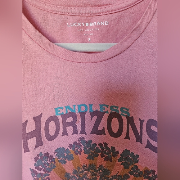 Lucky Brand pink Horizon tee shirt NWOT - Picture 8 of 10